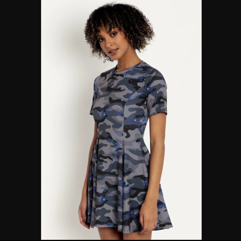 NWOT - never worn - Blackmilk Galaxy Camo Evil Tee Dress - sz S - Picture 3 of 8